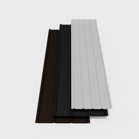 Cladding: Rust Resistant Stone Coated Steel OR uPVC